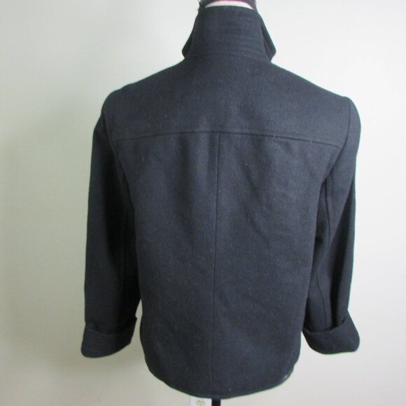 Old Navy Wool Blend Coat Jacket M Black - Picture 8 of 11
